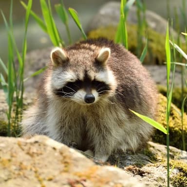 Fischotter und Waschbär
